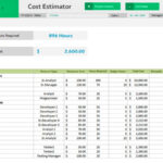 Project Cost Estimation Template