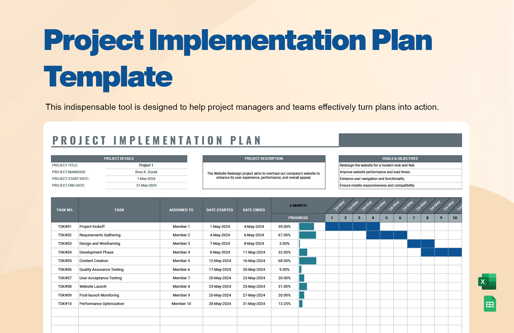 Excel Template Archives Project Management Tools